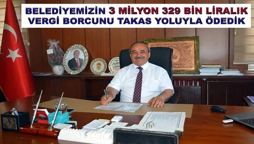 Başkan Şahin Belediyenin vergi borcunu tamamen kapattı