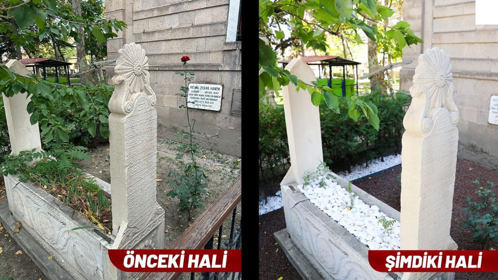 Namık Kemal'in annesinin mezarının bakımı yapıldı