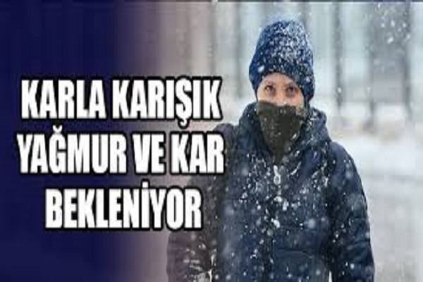 Yüksek kesimlerde kar merkezde karla karışık yağmur bekleniyor