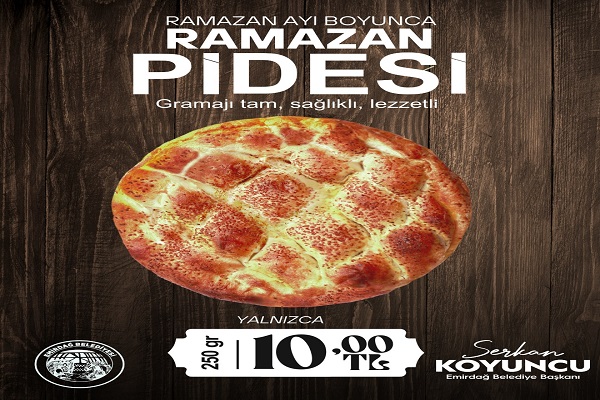 Ramazan Pidesi Emirdağ Belediyesi Halk Ekmek Büfelerinde 10 TL