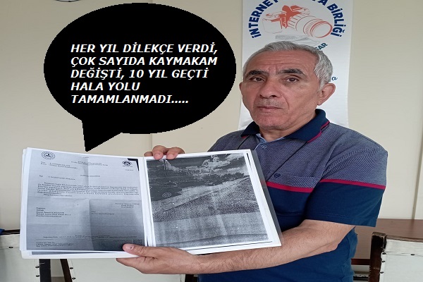Vatandaş mağdur yolu 10 yıldır tamamlanmıyor