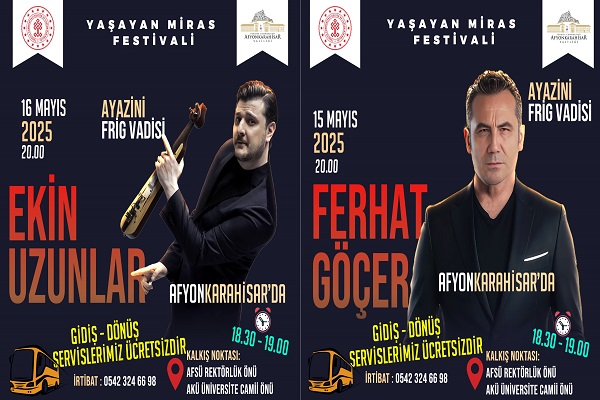 Ferhat Göçer ve Ekin Uzunlar Frigya'da hayranları ile buluşacak