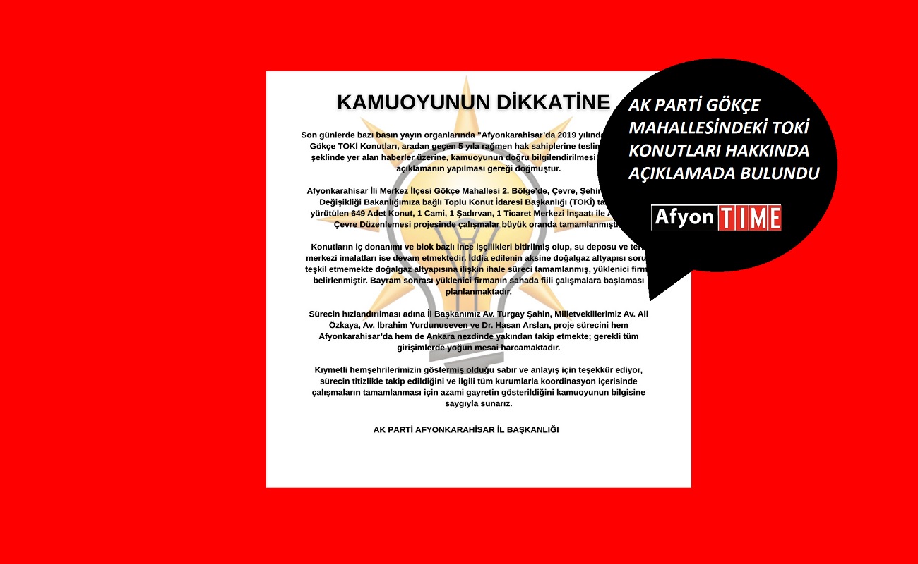 Ak parti konuyu yalanladı