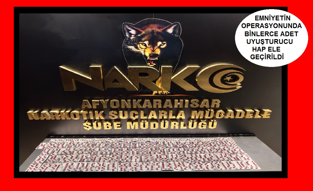 1368 Adet Sentetik Hap Ele Geçirildi