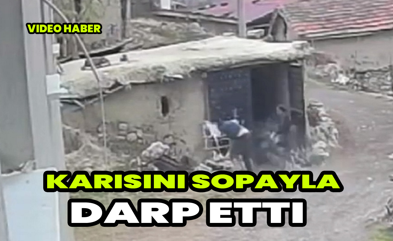 Karısını sopayla darp etti