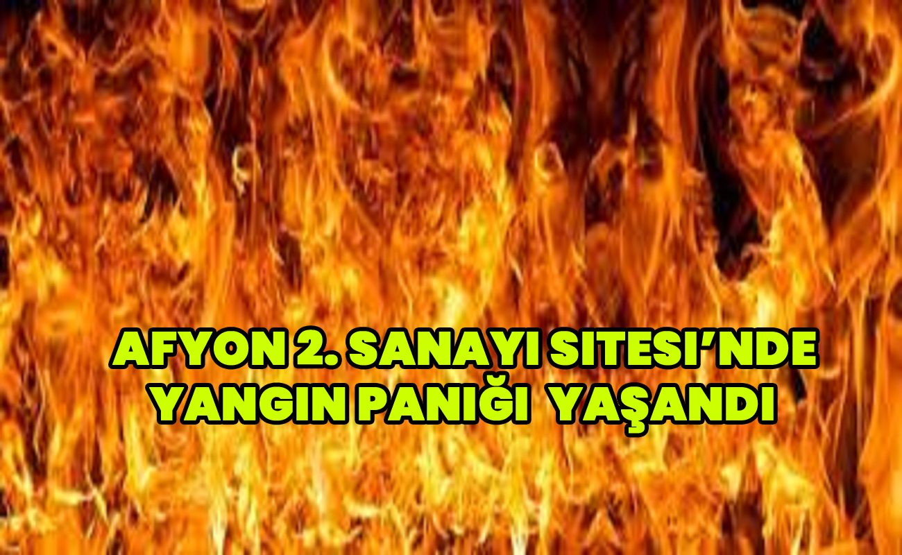 Afyon 2. Sanayi Sitesi’nde Yangın Paniği yaşandı