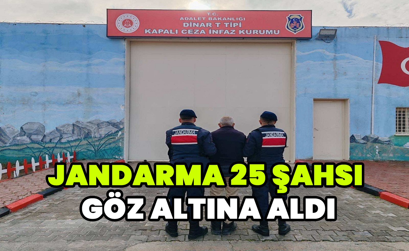 Jandarma 25 şahsı göz altına aldı