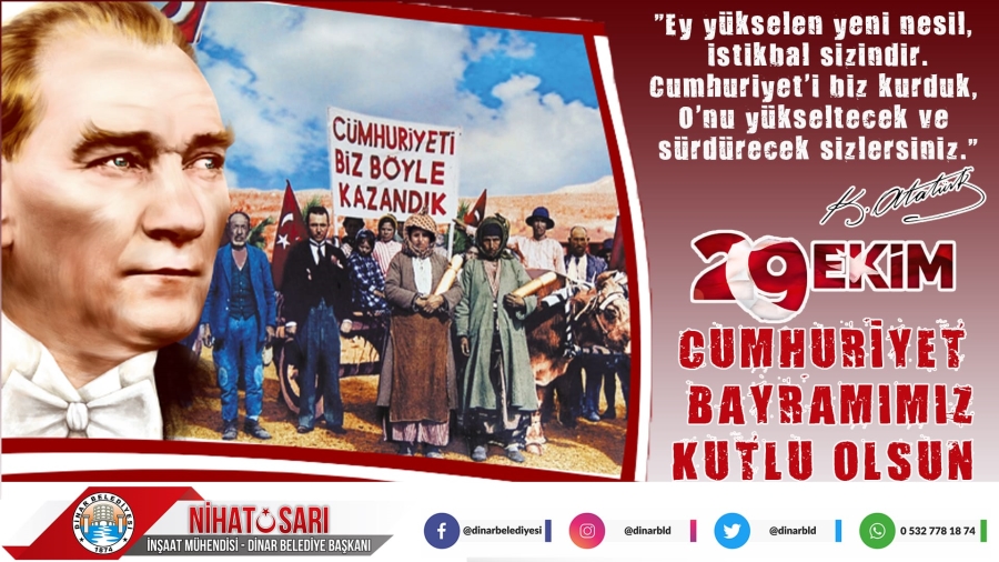 Başkan Sarı, Cumhuriyet Bayramımız Kutlu Olsun