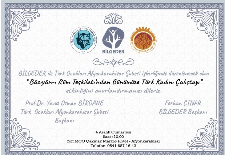 Bacıyan-ı Rum teşkilatından günümüze Türk kadını çalıştayı yapılacak
