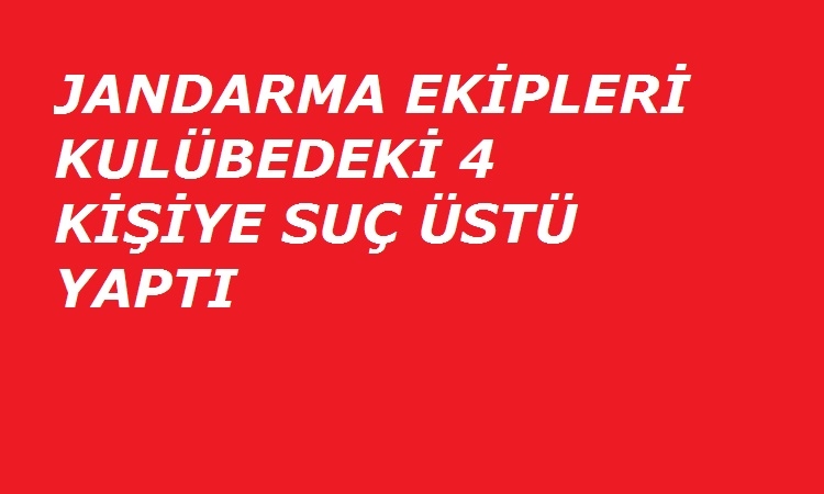 Jandarma külübede suç üstü yakaladı